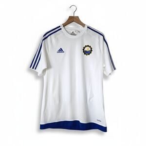 Adidas FKS Stal Mielec Soccer Jersey White Blue Climalite Men’s Large